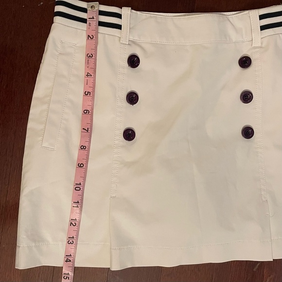 Elegance Sports Paris Tennis Skirt with Built In Shorts, Buttons, White, Small - Picture 8 of 16
